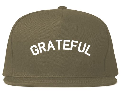 Grateful Thankful Mens Snapback Hat - Image 3