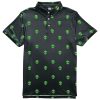 Green Alien Head Men's Polo Golf Shirt