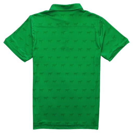 Green GOAT Men's Short Sleeve Polo Golf Shirt - Image 3