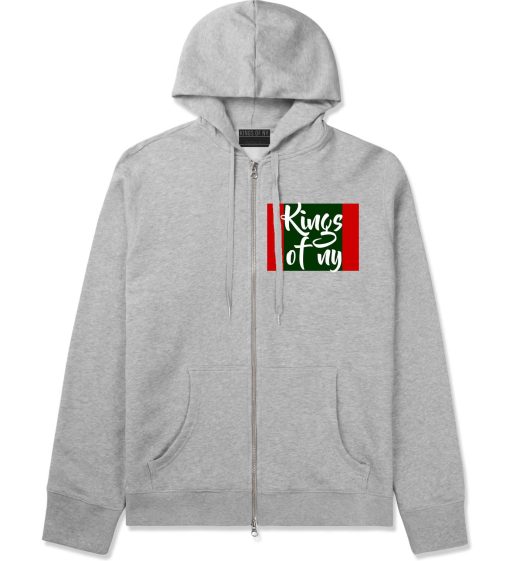 Green Red Banner Logo Zip Up Hoodie Hoody - Image 2