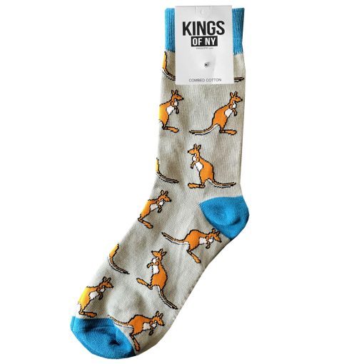 Kangaroo Animal Mens Cotton Socks