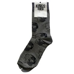 Grey Skull Skeleton Halloween Mens Cotton Socks