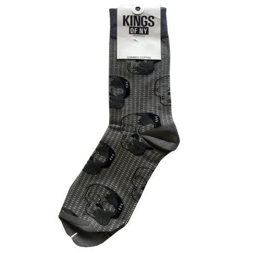 Grey Skull Skeleton Halloween Mens Cotton Socks