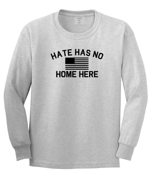 Hate Has No Home Here America Flag Mens Long Sleeve T-Shirt - Image 2