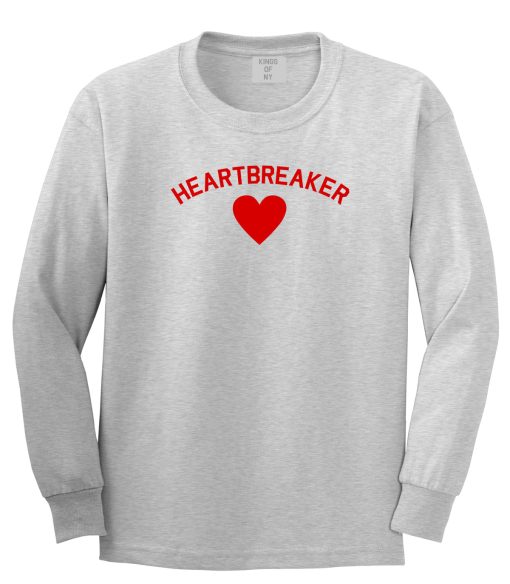 Heartbreaker Valentines Day Mens Long Sleeve T-Shirt - Image 3
