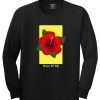 Hibiscus Flower Red Yellow Mens Long Sleeve T-Shirt