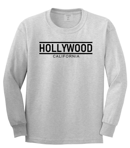 Hollywood California City Lines Mens Long Sleeve T-Shirt - Image 3