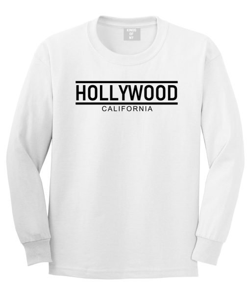 Hollywood California City Lines Mens Long Sleeve T-Shirt - Image 2