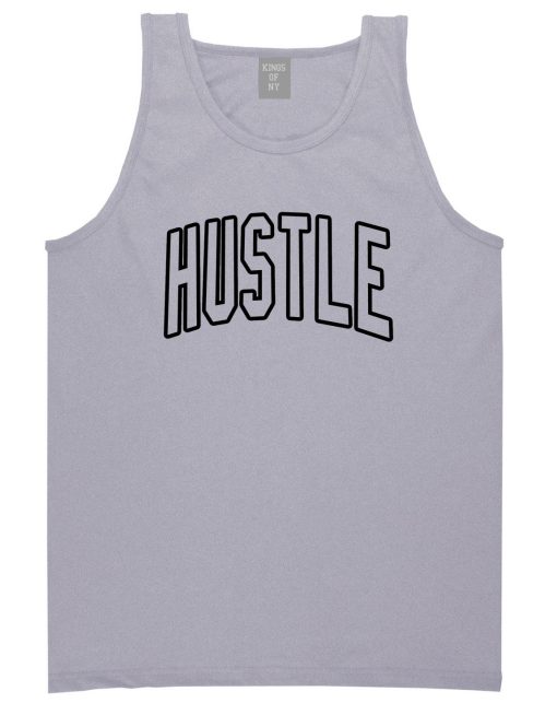 Hustle Outline Mens Tank Top T-Shirt - Image 3