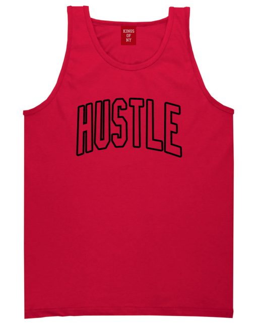 Hustle Outline Mens Tank Top T-Shirt - Image 4