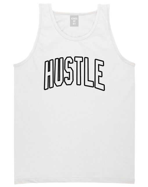Hustle Outline Mens Tank Top T-Shirt - Image 2
