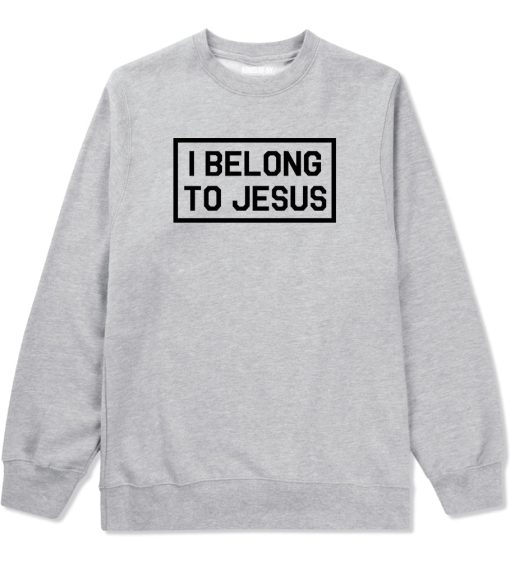 I Belong To Jesus Mens Crewneck Sweatshirt - Image 3