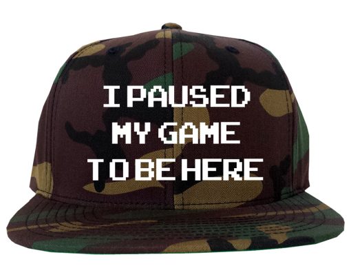 I Paused My Game To Be Here Gamer Mens Snapback Hat - Image 5