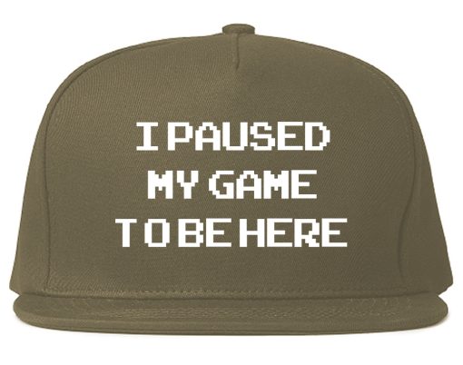 I Paused My Game To Be Here Gamer Mens Snapback Hat - Image 3