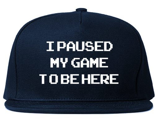 I Paused My Game To Be Here Gamer Mens Snapback Hat - Image 2
