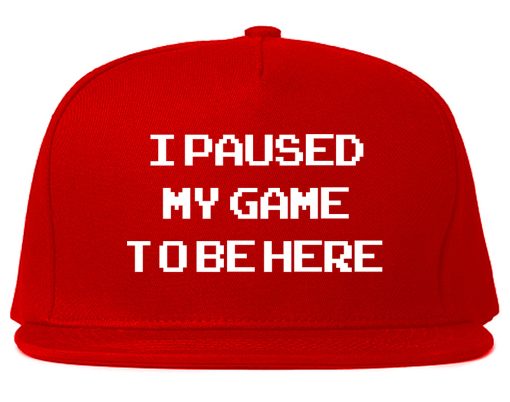 I Paused My Game To Be Here Gamer Mens Snapback Hat - Image 4