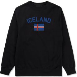 Iceland With Icelandic Flag Souvenir Mens Crewneck Sweatshirt