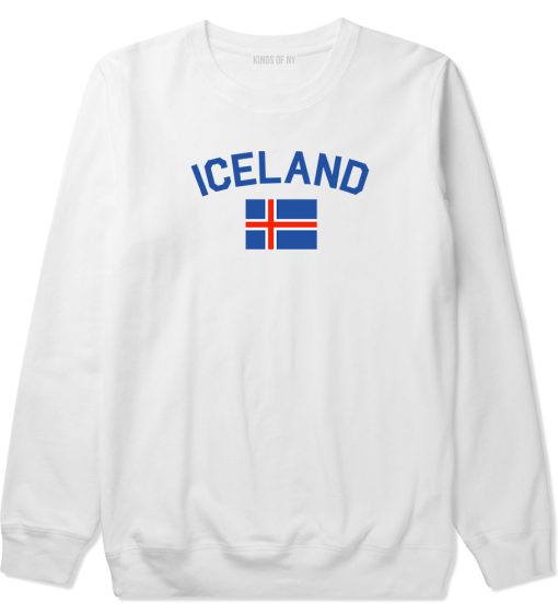 Iceland With Icelandic Flag Souvenir Mens Crewneck Sweatshirt - Image 2