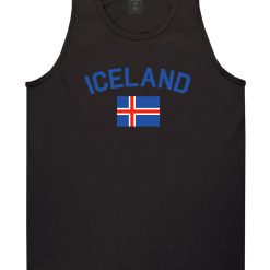 Iceland With Icelandic Flag Souvenir Mens Tank Top Shirt