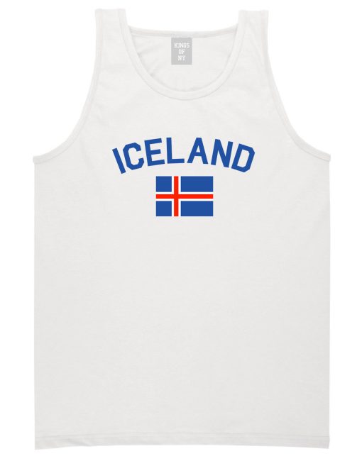Iceland With Icelandic Flag Souvenir Mens Tank Top Shirt - Image 2