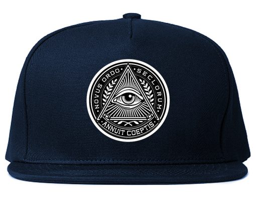 Illuminati Eye Triangle Snapback Hat - Image 2