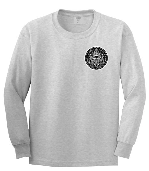 Illuminati Eye Triangle Long Sleeve T-Shirt - Image 3