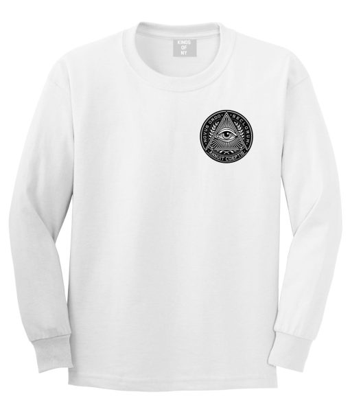 Illuminati Eye Triangle Long Sleeve T-Shirt - Image 2