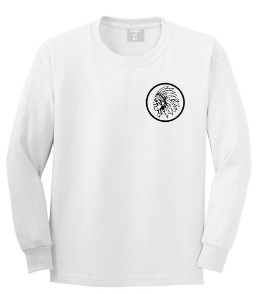 Indian Native Headdress Long Sleeve T-Shirt - Image 2