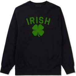 Irish Four Leaf Clover St Patricks Day Mens Crewneck Sweatshirt