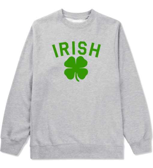 Irish Four Leaf Clover St Patricks Day Mens Crewneck Sweatshirt - Image 3