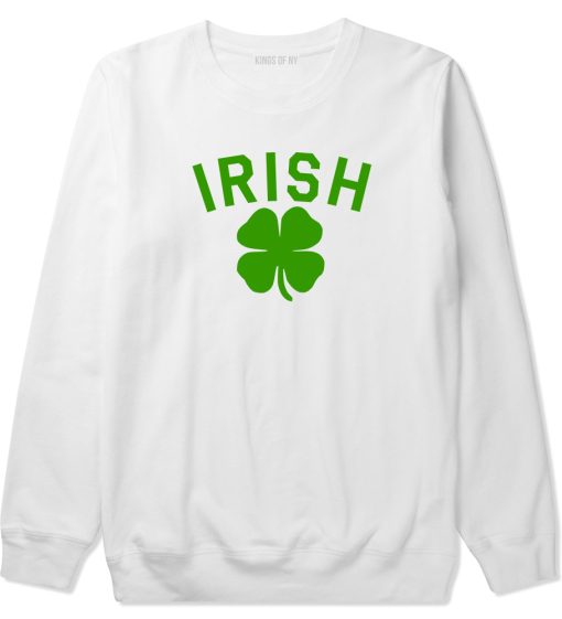 Irish Four Leaf Clover St Patricks Day Mens Crewneck Sweatshirt - Image 2
