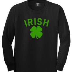 Irish Four Leaf Clover St Patricks Day Mens Long Sleeve T-Shirt