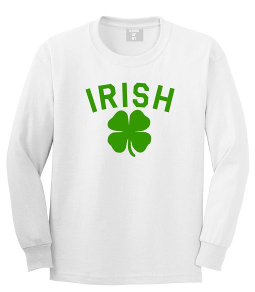 Irish Four Leaf Clover St Patricks Day Mens Long Sleeve T-Shirt - Image 2