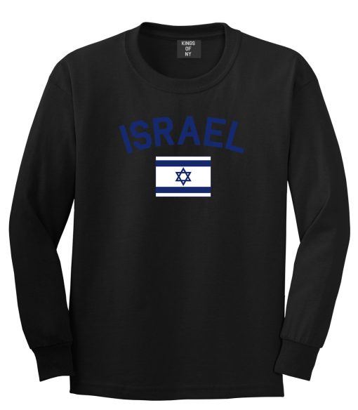 Israel With Israeli Flag Star Mens Long Sleeve T-Shirt