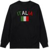 Italia With Flag Italy Futbol Mens Crewneck Sweatshirt