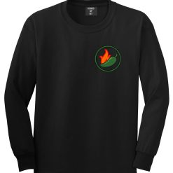 Jalapeno Hot Pepper Chest Mens Long Sleeve T-Shirt