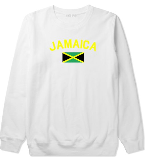 Jamaica With Jamaican Flag Mens Crewneck Sweatshirt - Image 2