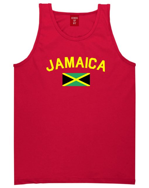 Jamaica With Jamaican Flag Mens Tank Top Shirt - Image 4