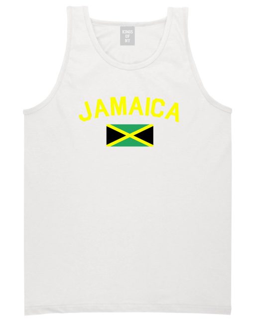 Jamaica With Jamaican Flag Mens Tank Top Shirt - Image 2