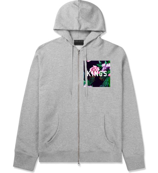 KINGS Floral Box Zip Up Hoodie - Image 2