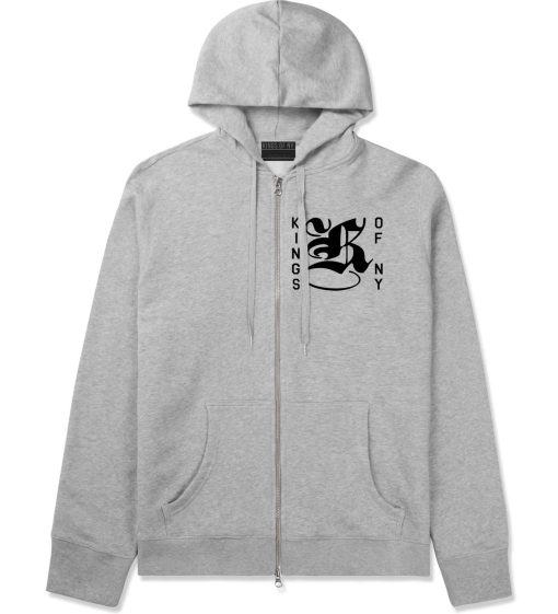 K Middle Chest Zip Up Hoodie Hoody - Image 2