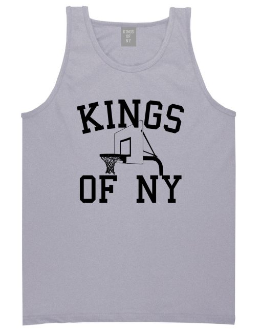 Kings Of NY Basketball Hoop Mens Tank Top T-Shirt - Image 3