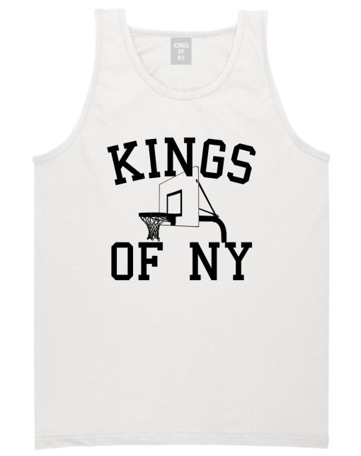 Kings Of NY Basketball Hoop Mens Tank Top T-Shirt - Image 2
