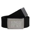 Kings Of NY Black Canvas Military Web Mens Belt