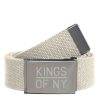 Kings Of NY Natural Canvas Military Web Mens Belt