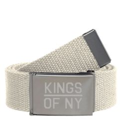 Kings Of NY Natural Canvas Military Web Mens Belt