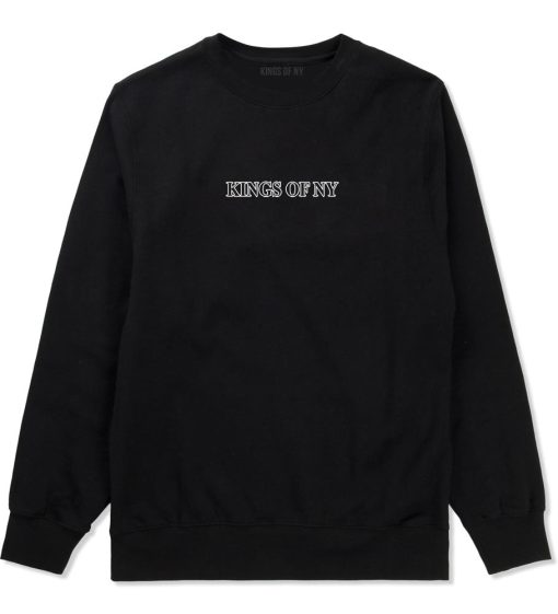 Kings Of NY Outline Classic Logo Mens Crewneck Sweatshirt