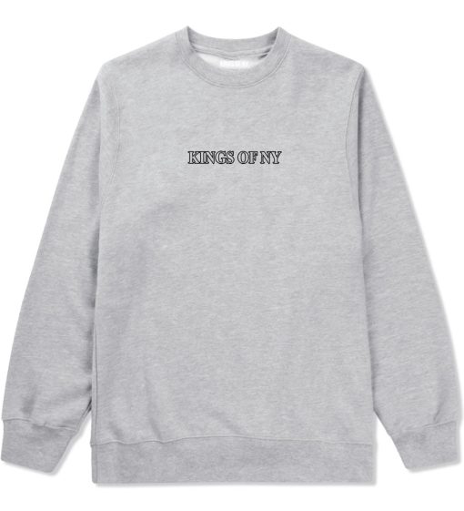 Kings Of NY Outline Classic Logo Mens Crewneck Sweatshirt - Image 3