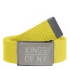 Kings Of NY Yellow Canvas Military Web Mens Belt