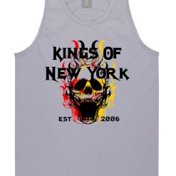 Kings Of New York Burning Skulls Mens Tank Top Shirt